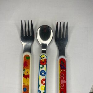 3 Children's Character Fork and Spoon Set